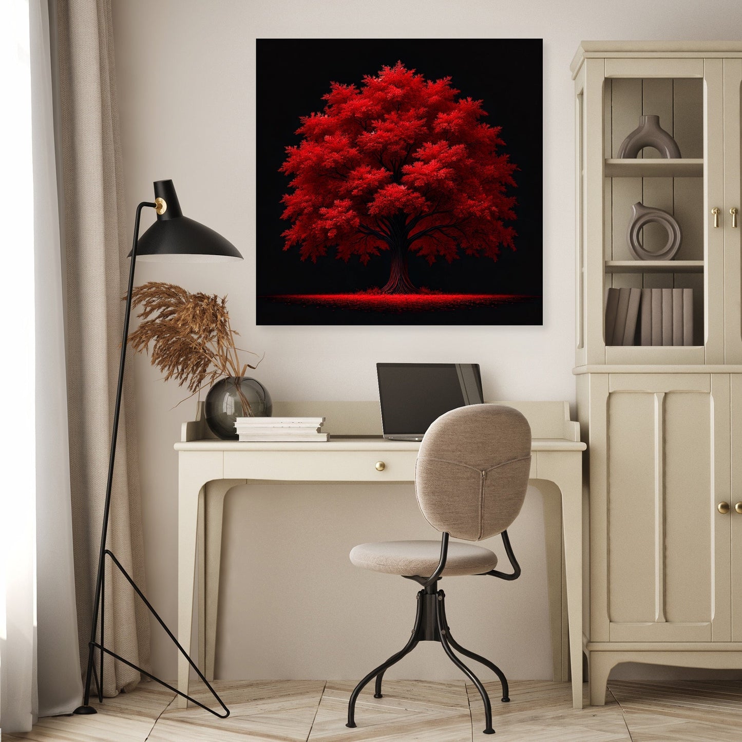 Crimson Resilience Canvas
