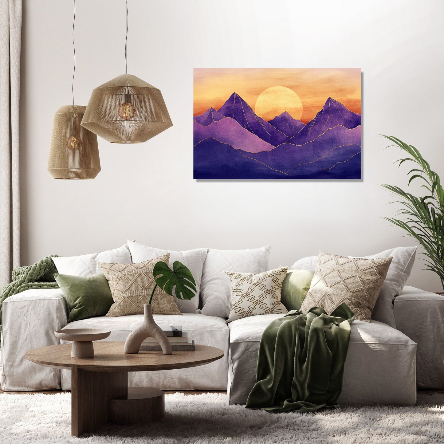 Mountain Sunset Serenity Canvas