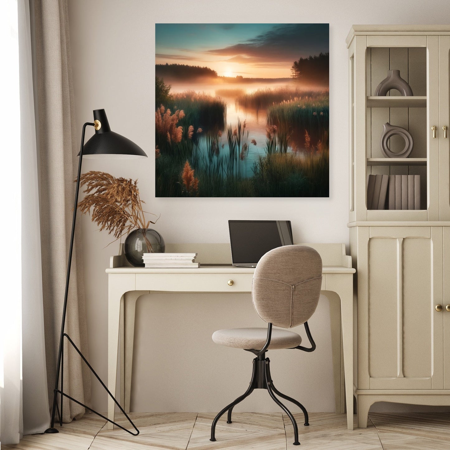 Dawn Wetlands Serenity Canvas