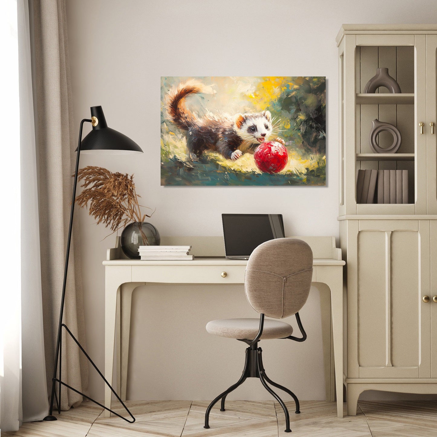Ferret Frolic Canvas