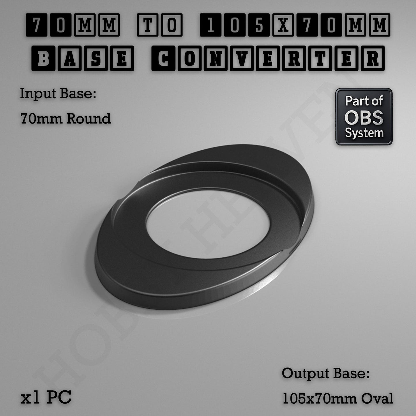 Round To Oval Bases Size Converters 3d Print Full Range