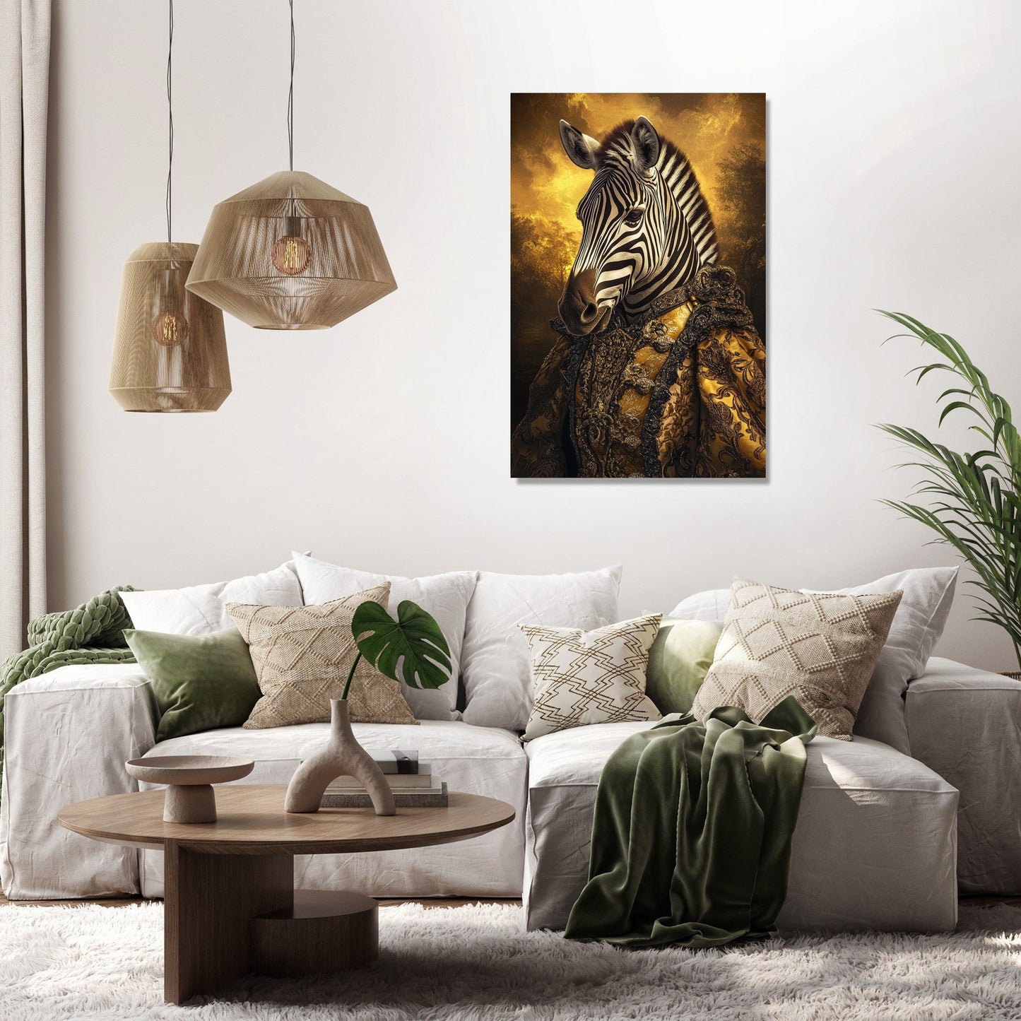 Majestic Monarch Zebra Canvas