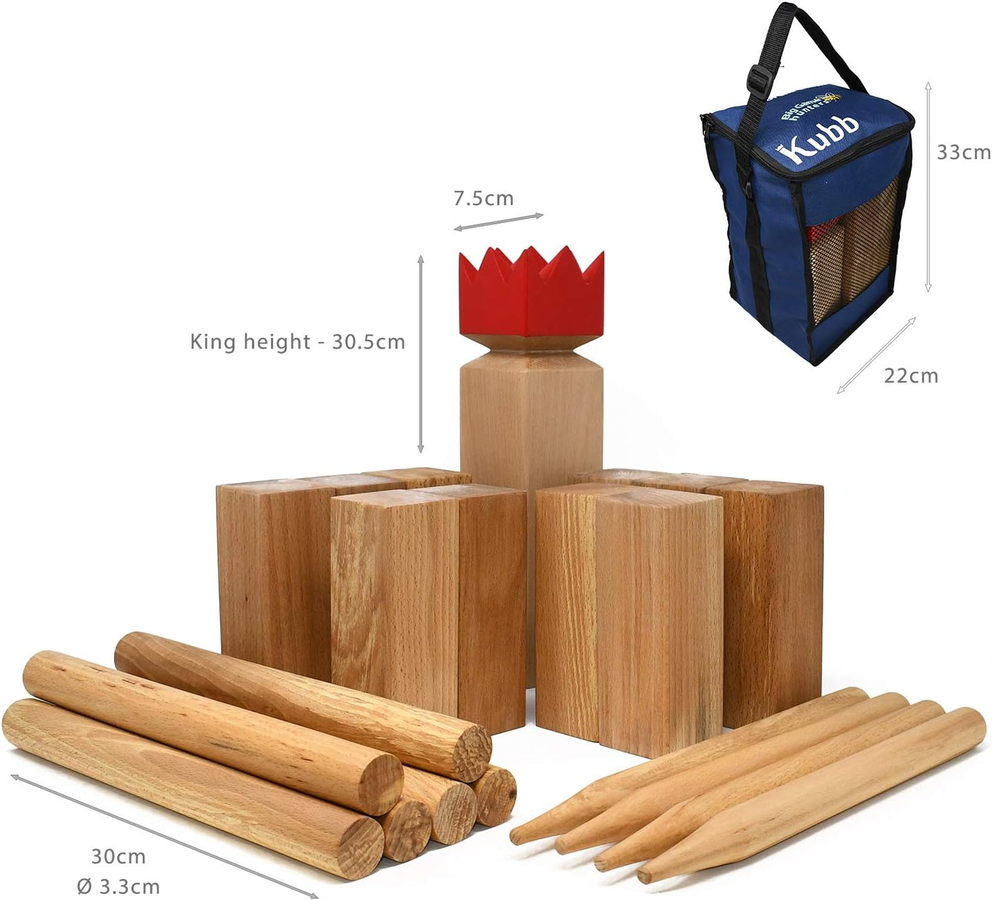 Scandinavian Chess Kubb Game - For Indoor & Outdoor Play