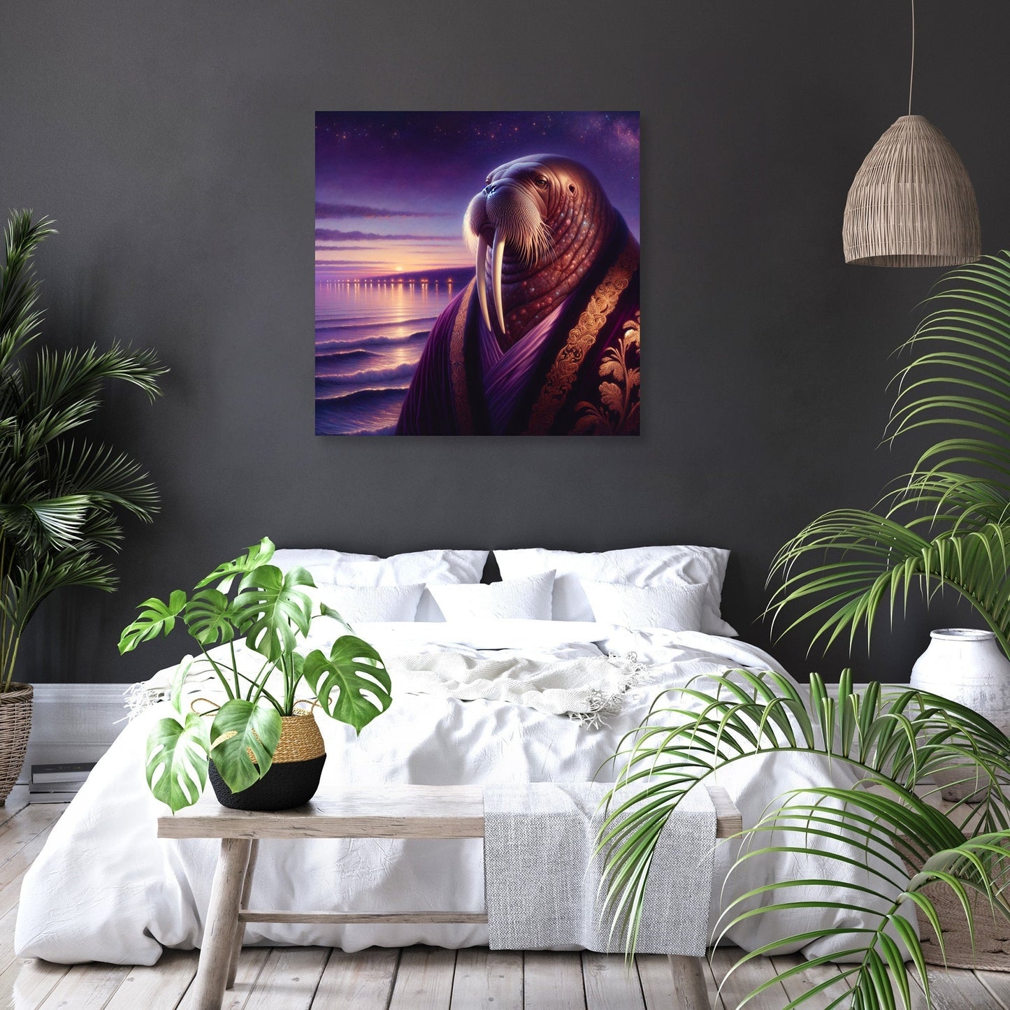Regal Walrus Dusk Seascape Canvas