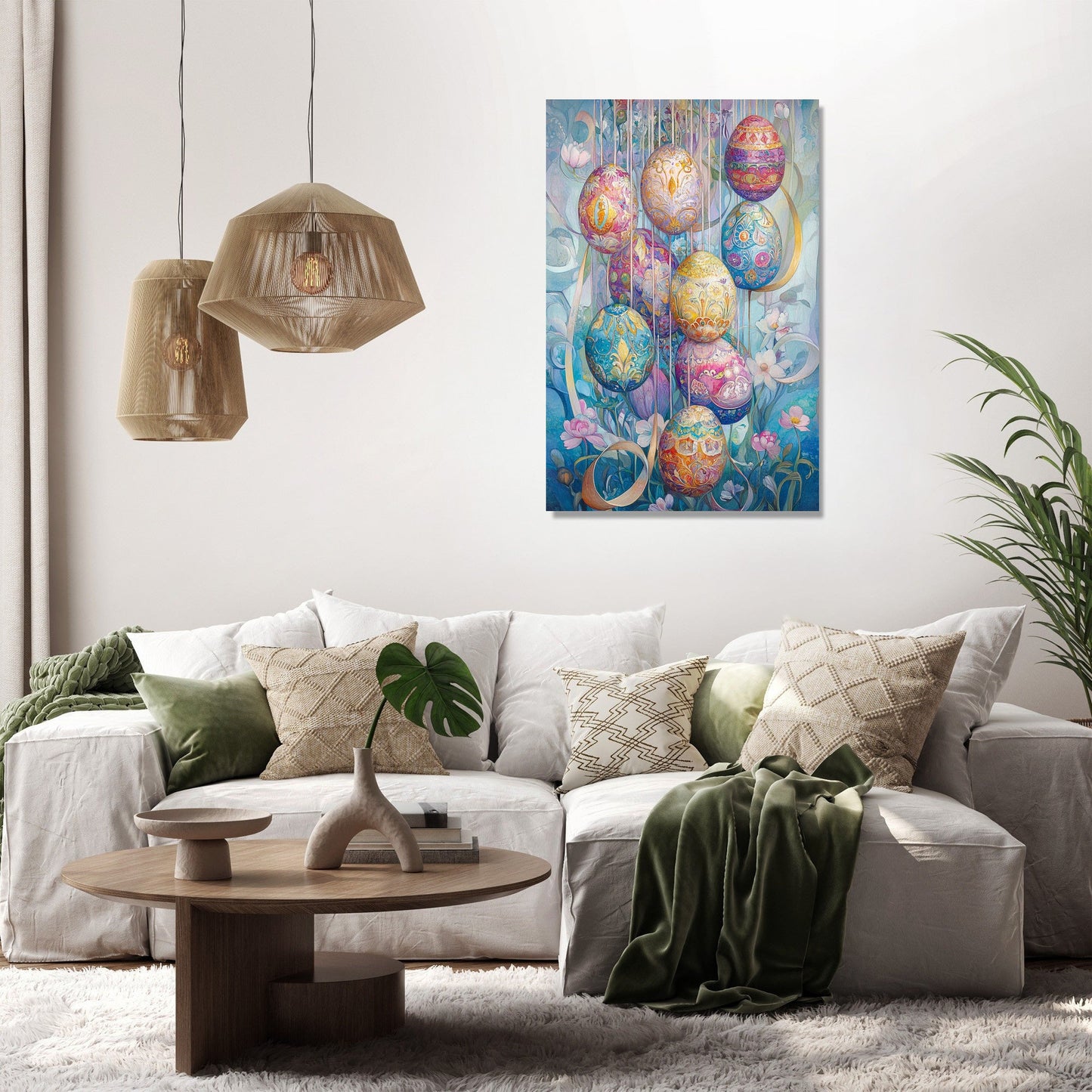 Cascading Easter Egg Canvas