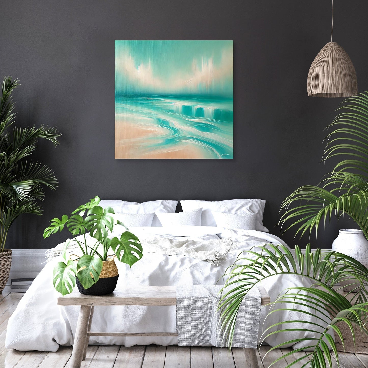 Tranquil Turquoise Beach Canvas