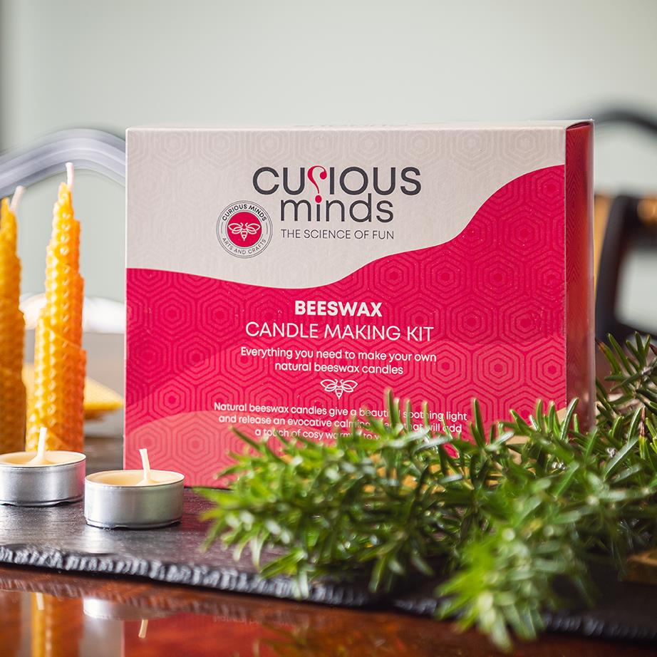 Natural Beeswax Candle Making Kit — A STEAM Kit for Adults | Four Candle Techniques | Native British Wildflower Seeds | Made in the UK
