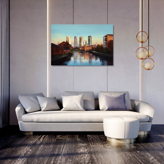 Leeds Evening Reflections Canvas