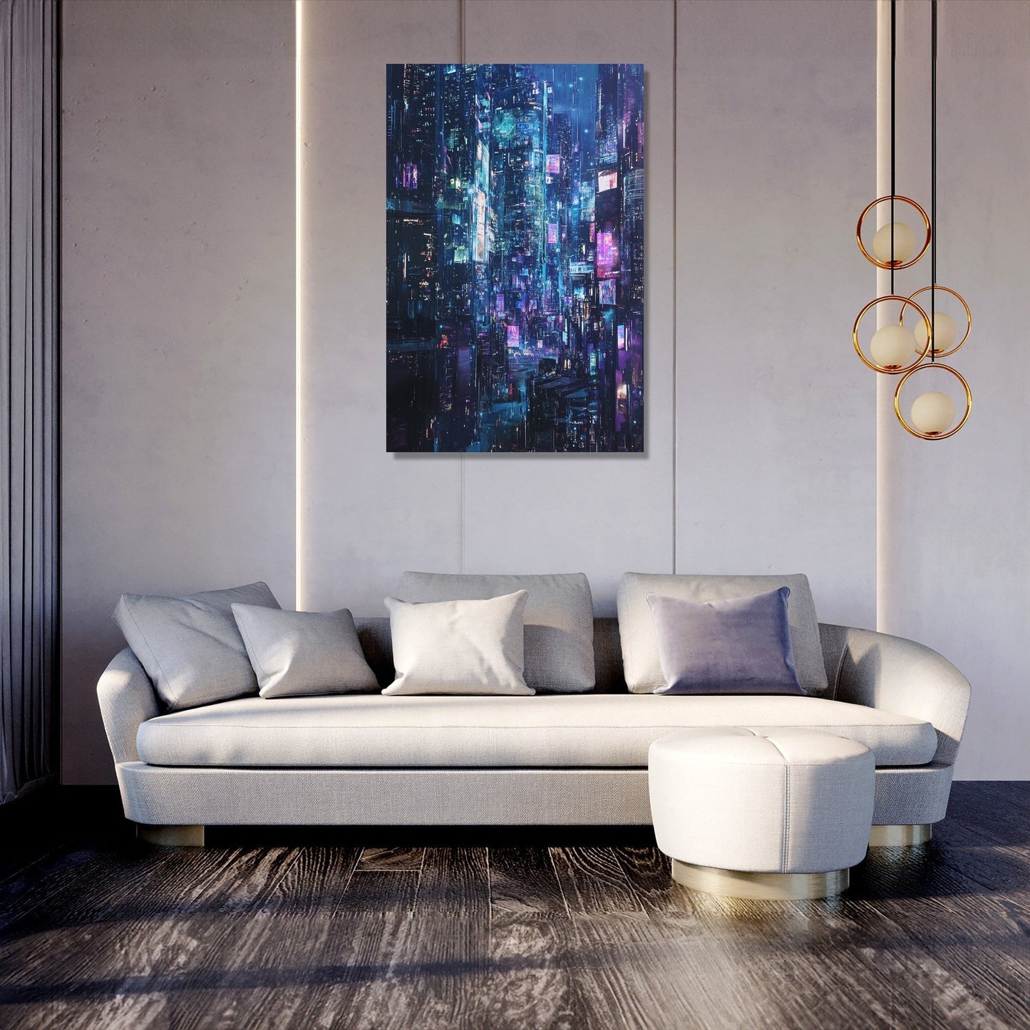 Neon Reflections Canvas