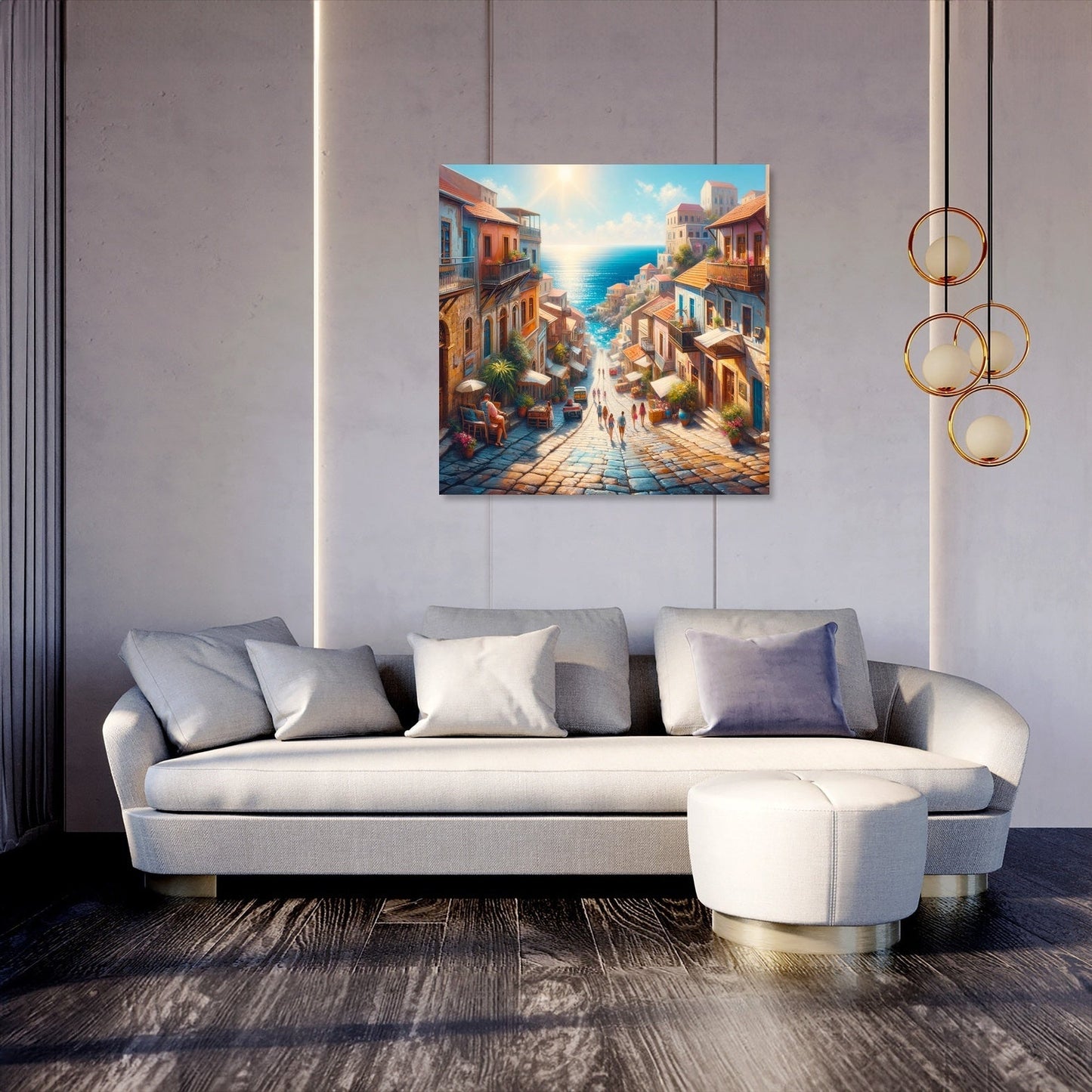 Sunny Mediterranean Charm Canvas