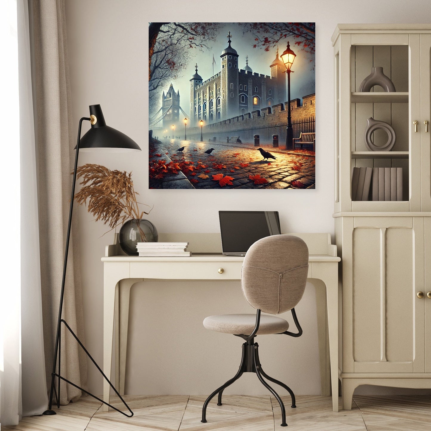 Foggy Tower London Canvas