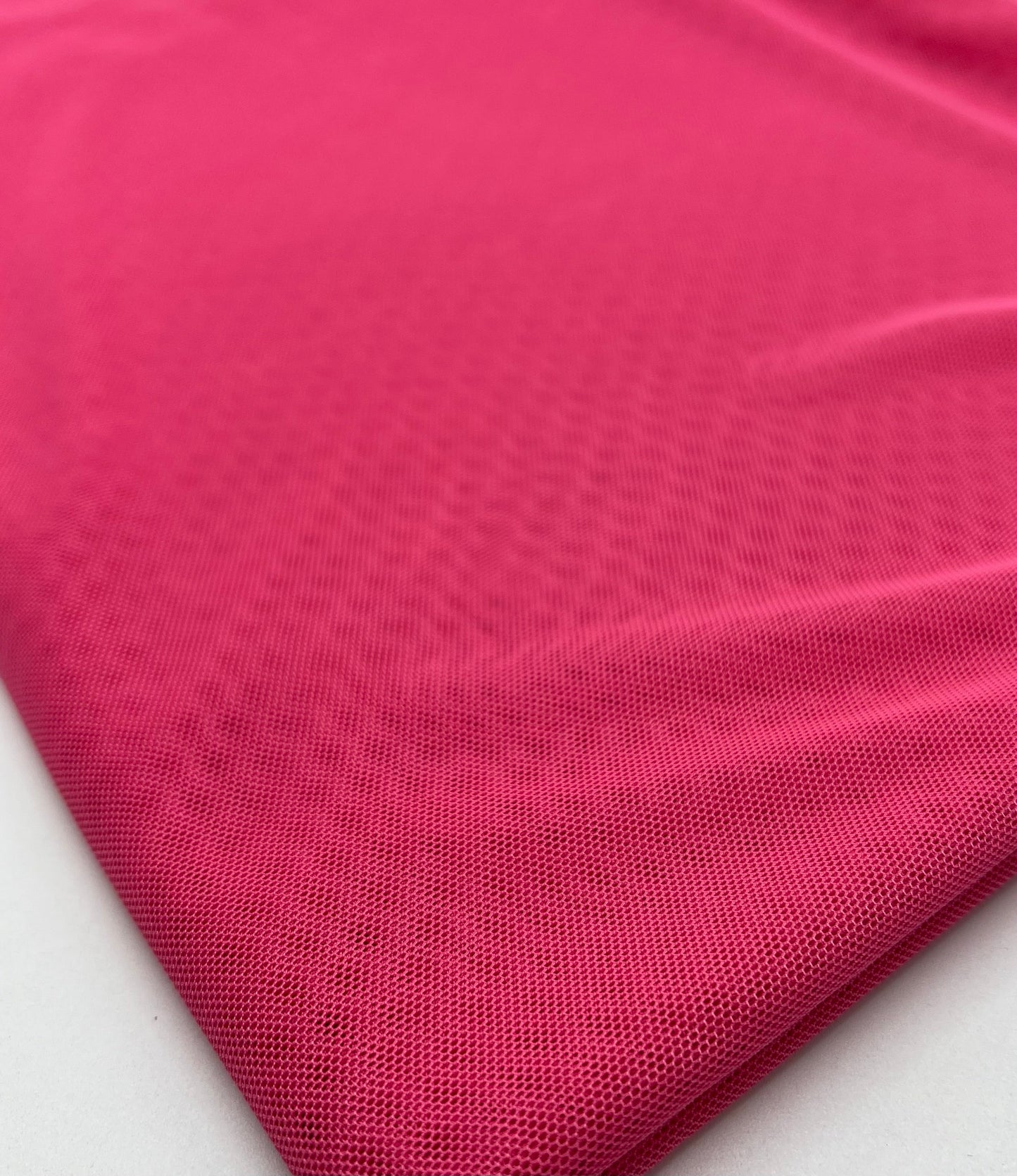 Plain Hot Baby Pink Mesh Fabric Stretch