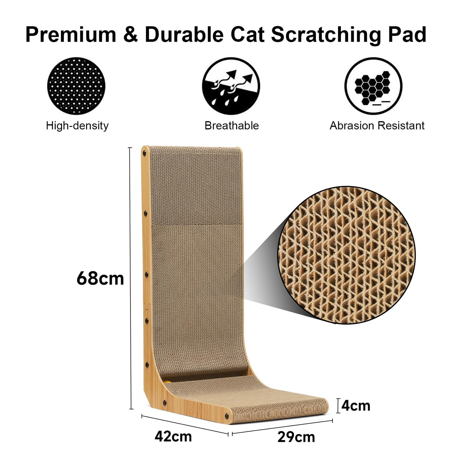 FUKUMARU Cat Scratcher, Large L Shape