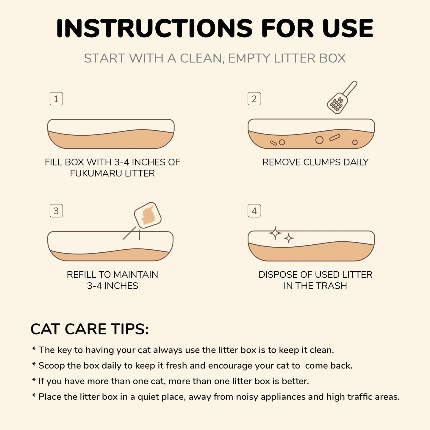 FUKUMARU Cassava Cat Litter 10.8 kg (4 packs)