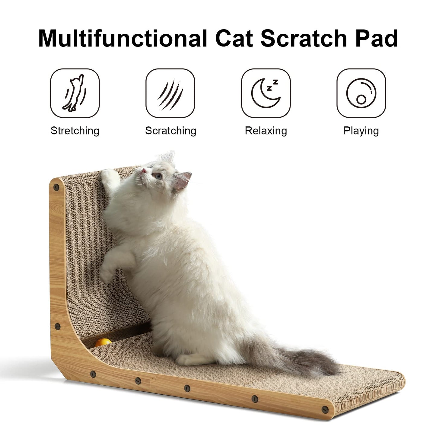 FUKUMARU Cat Scratcher, Large L Shape