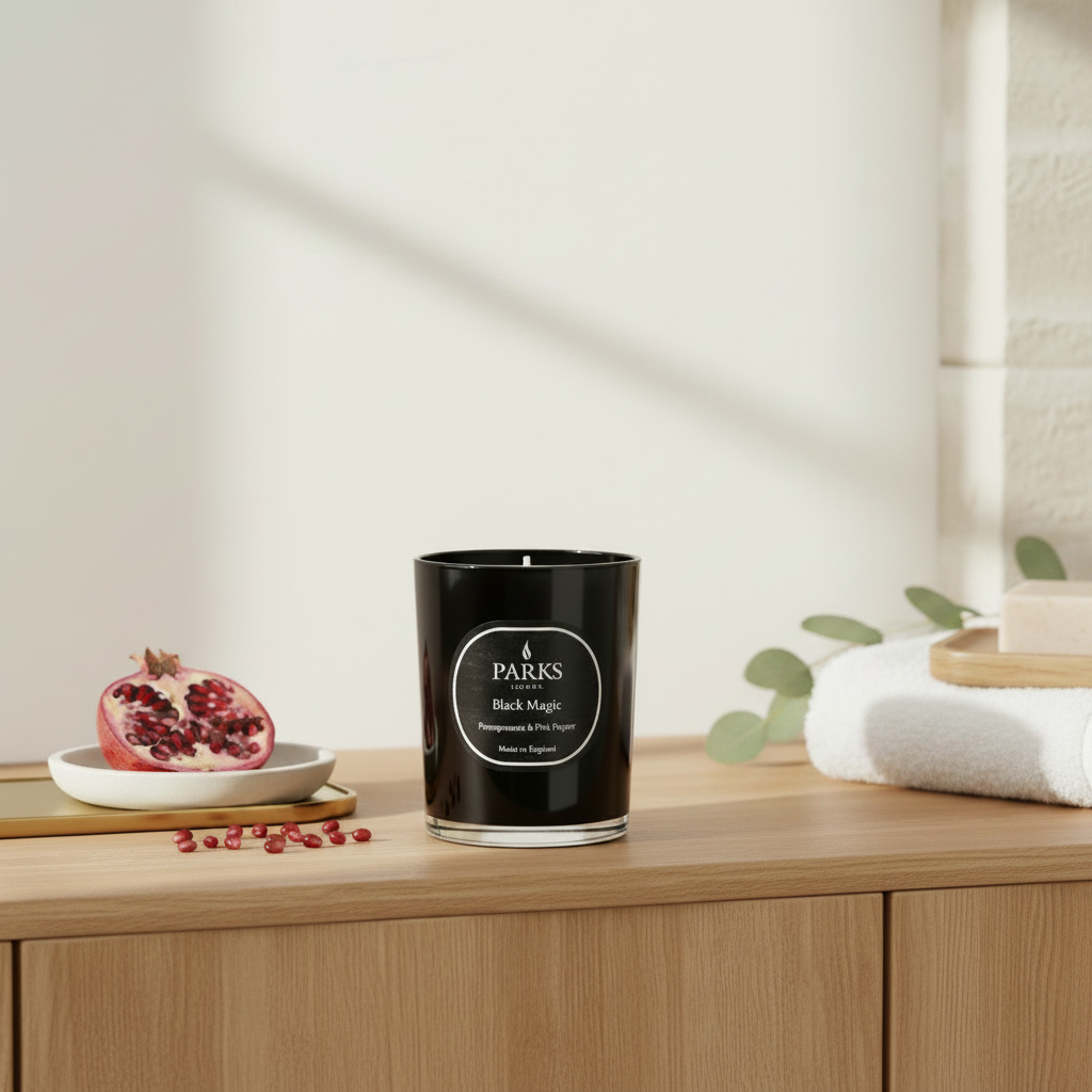 POMEGRANATE & PINK PEPPER SCENTED CANDLE 180G