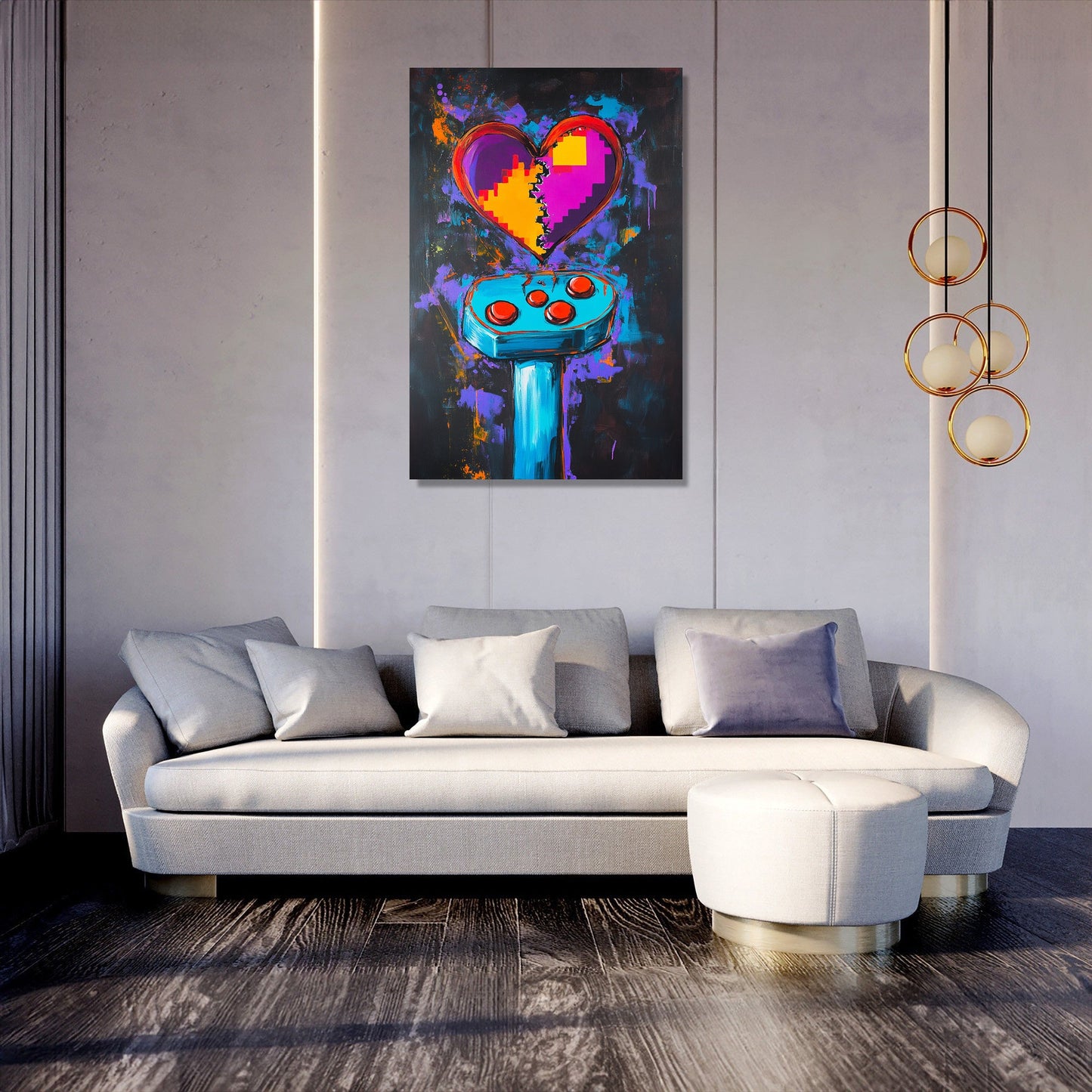Joystick Heartbreak Canvas