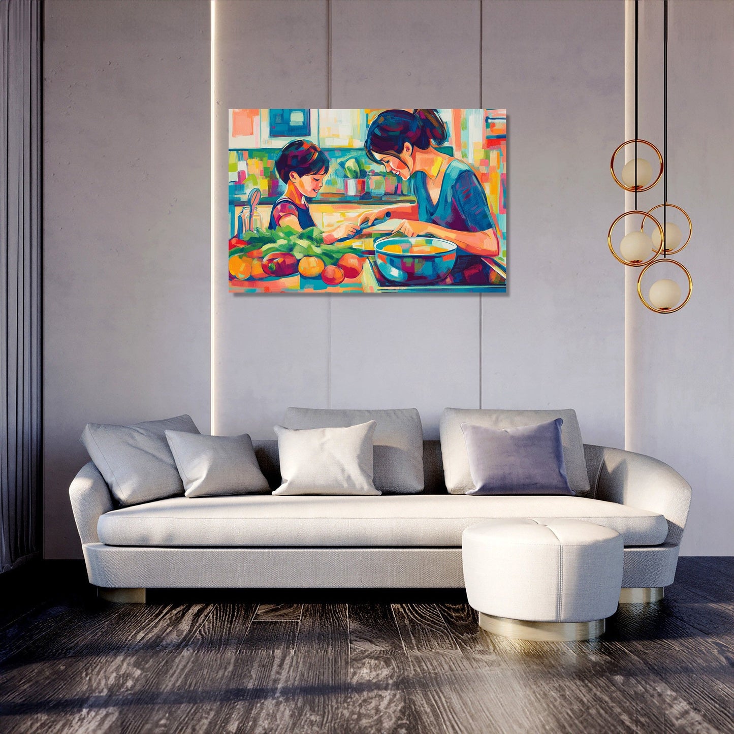 Cooking Together Canvas
