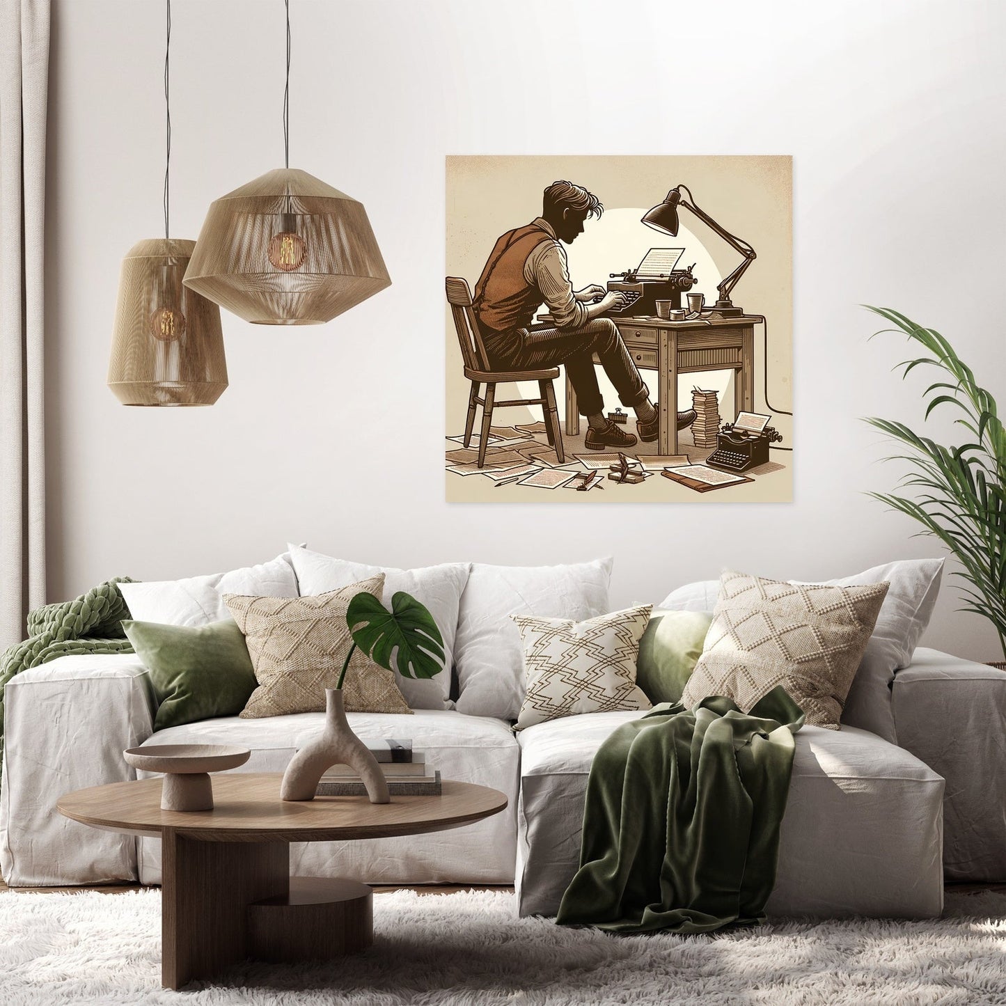 Nostalgic Writer Canvas