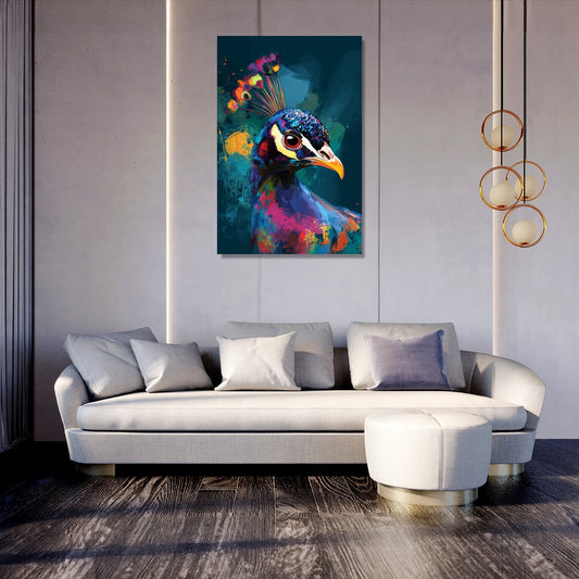 Peacock Radiance Canvas