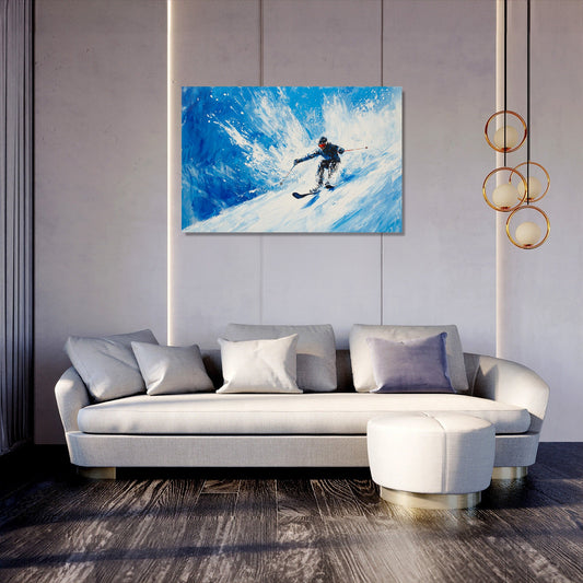 Skier's Descent Canvas