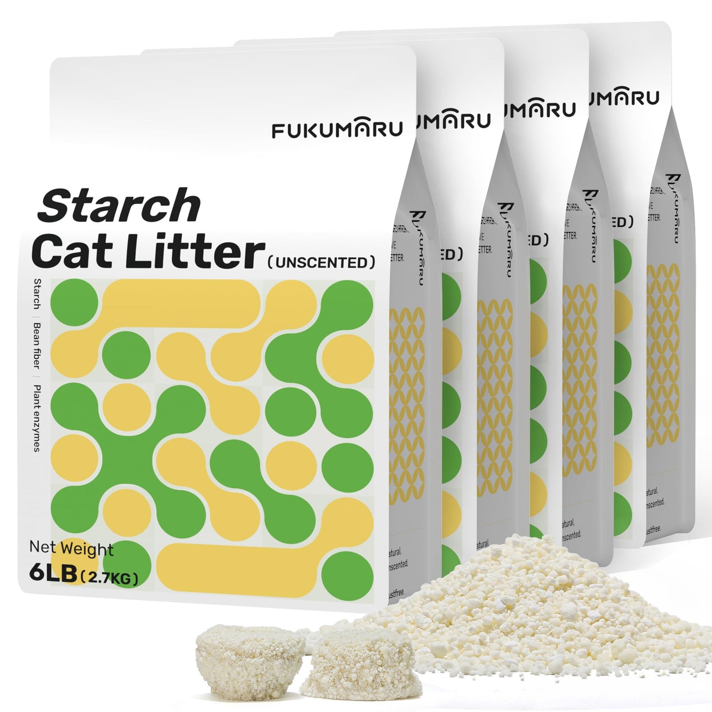 FUKUMARU Cassava Cat Litter 10.8 kg (4 packs)