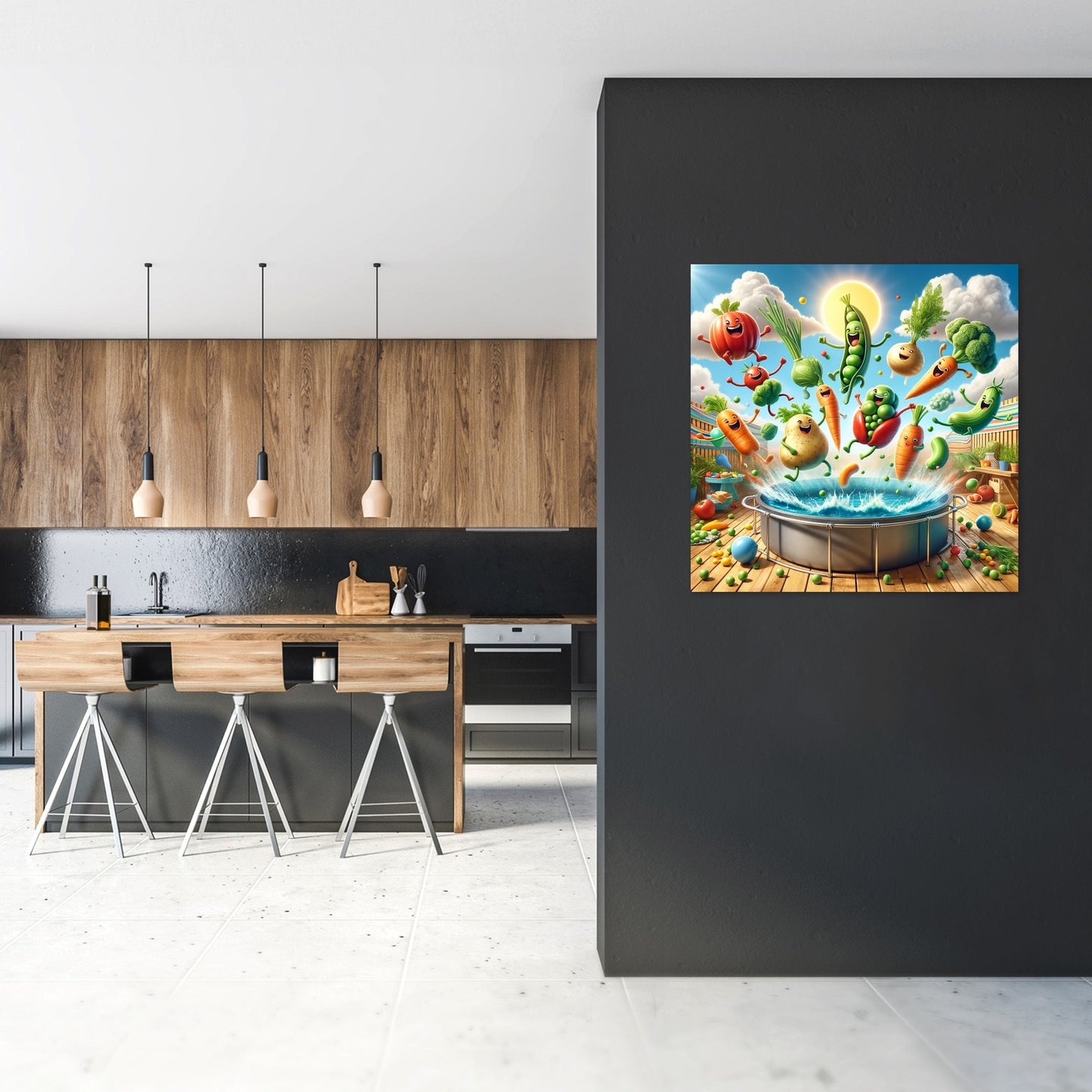 Vegetable Pool Party Canvas