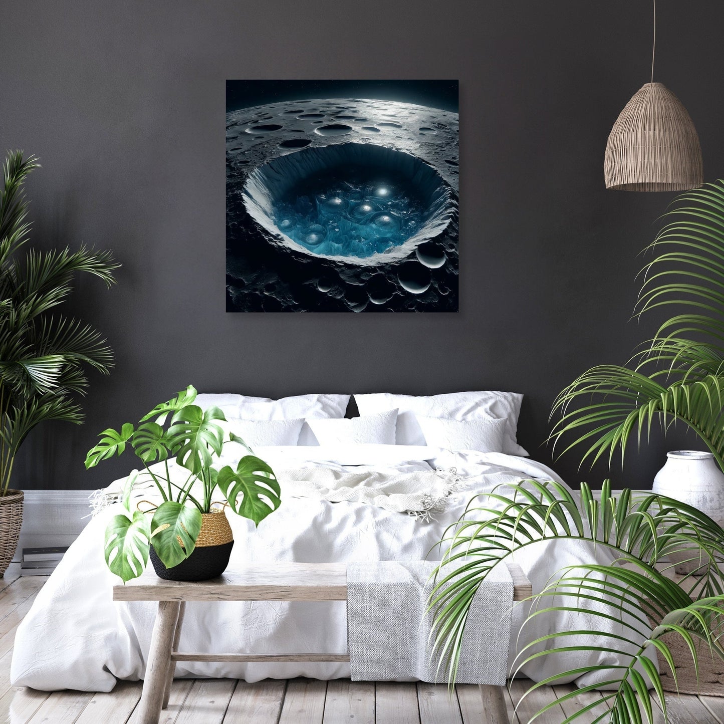 Mercury's Polar Ice Mystery Canvas