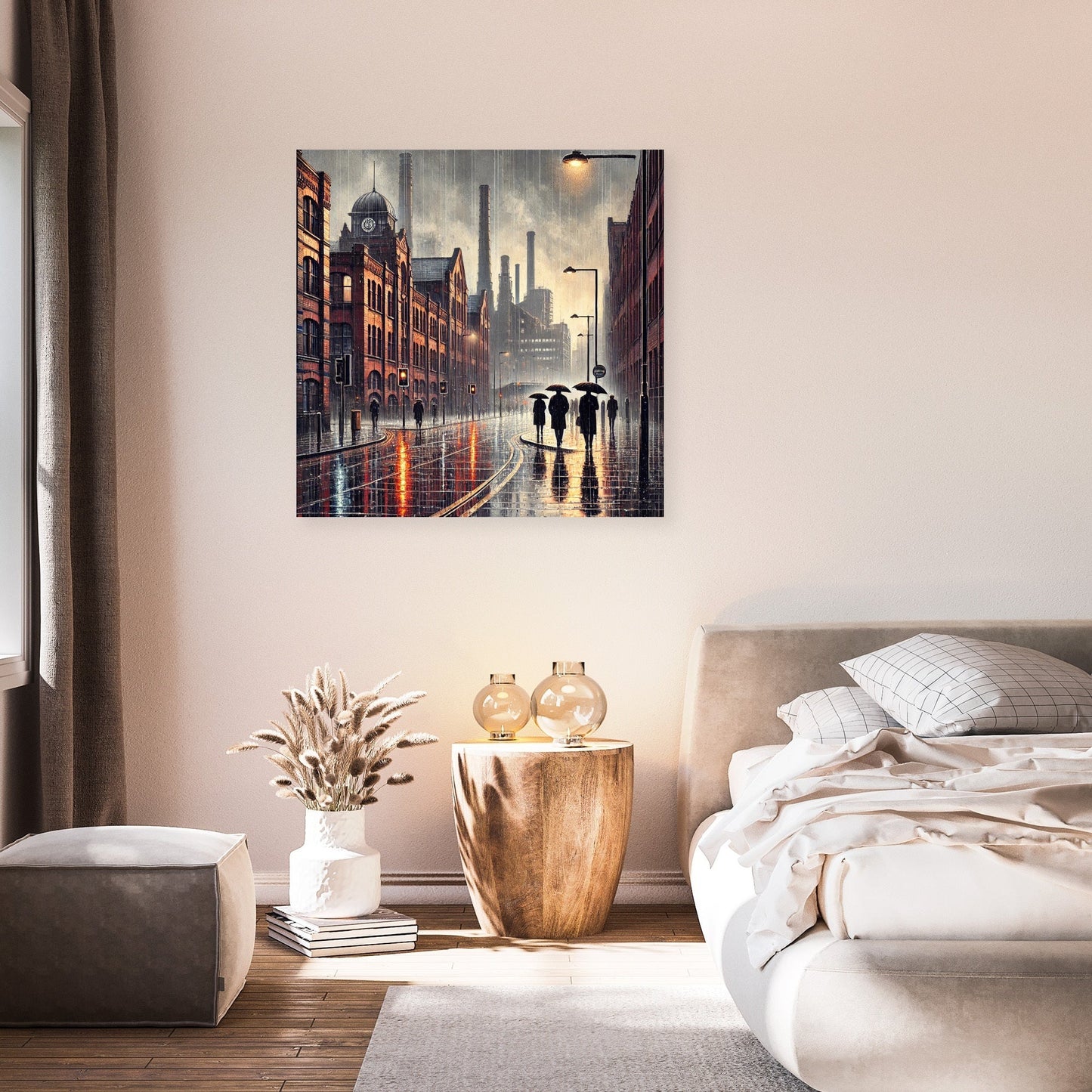 Industrial Rainfall Manchester Canvas