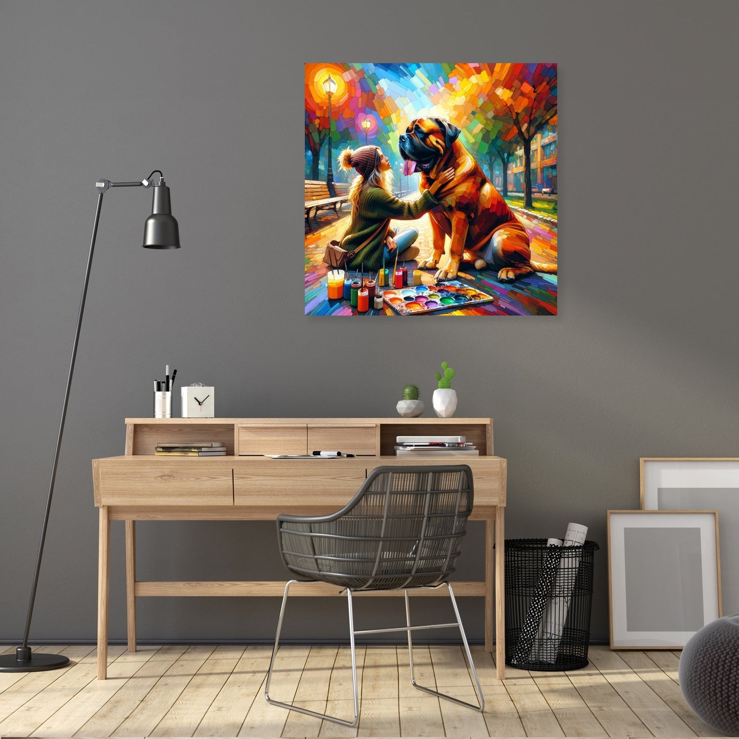 Joyful Bond Bullmastiff Canvas