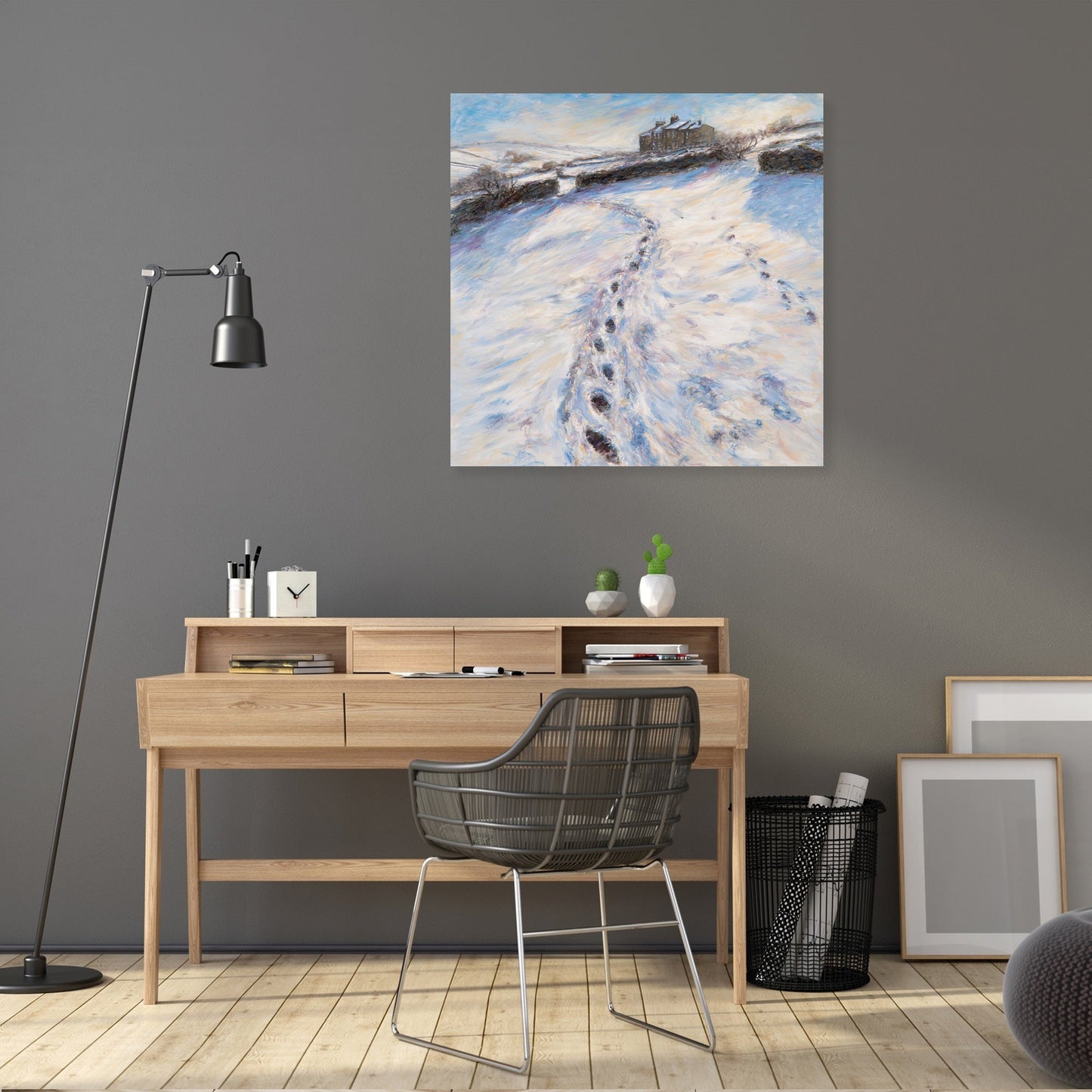 Brontë Parsonage Winter Canvas