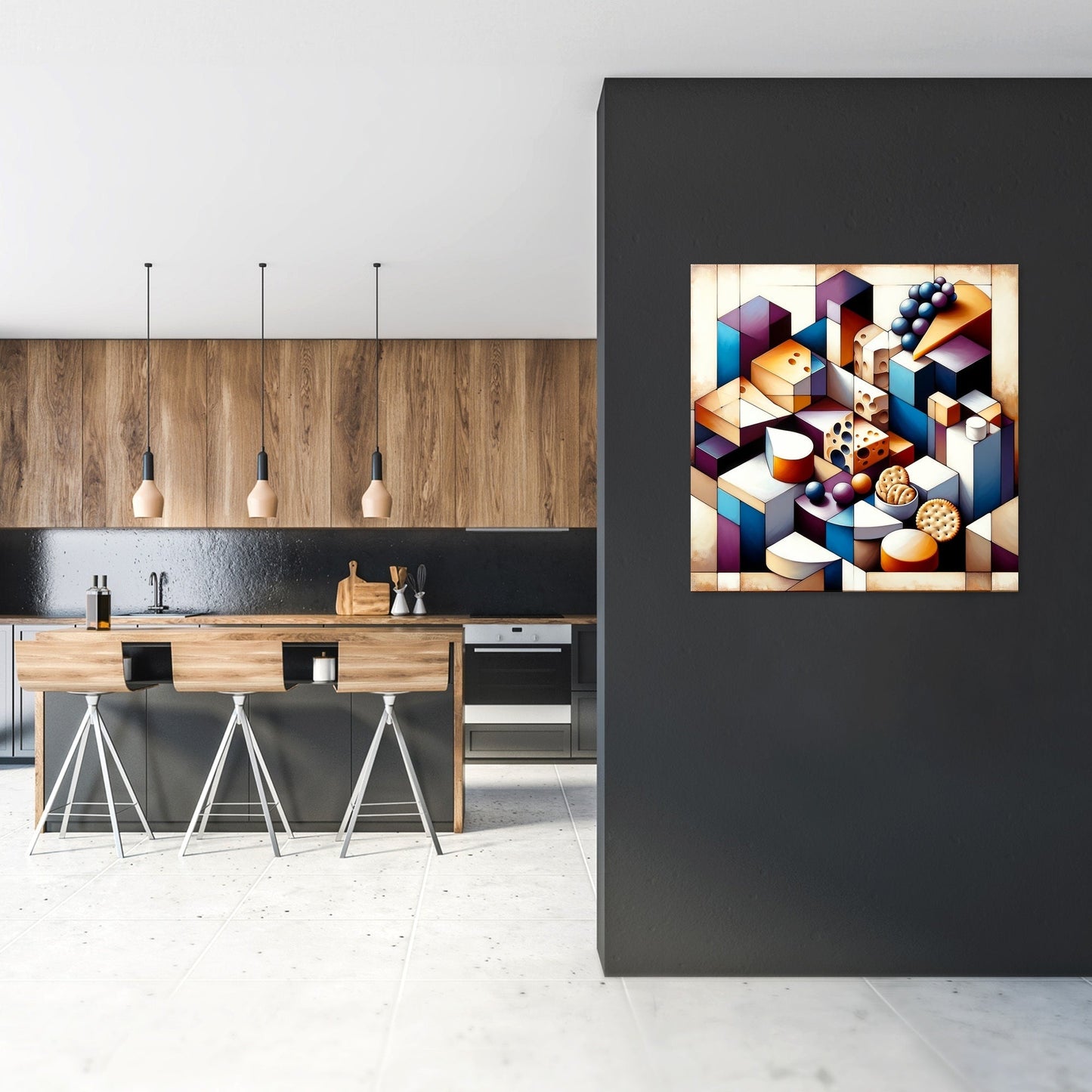 Cheese Platter Geometry Canvas
