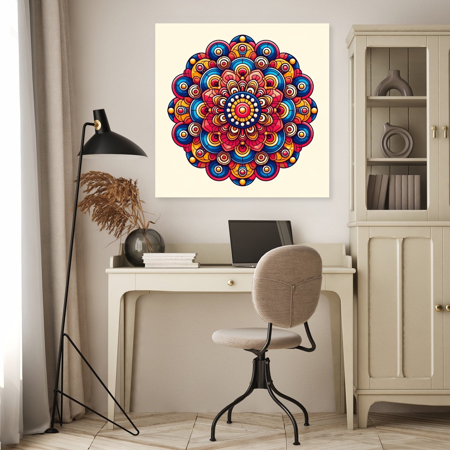 Vivid Symmetry Canvas