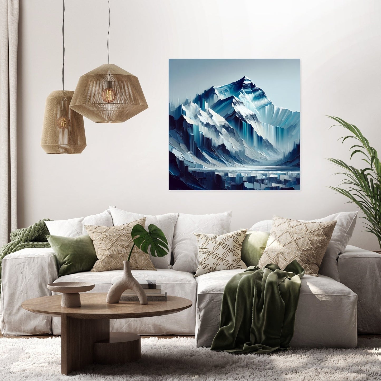 Everest Abstract Depths Canvas