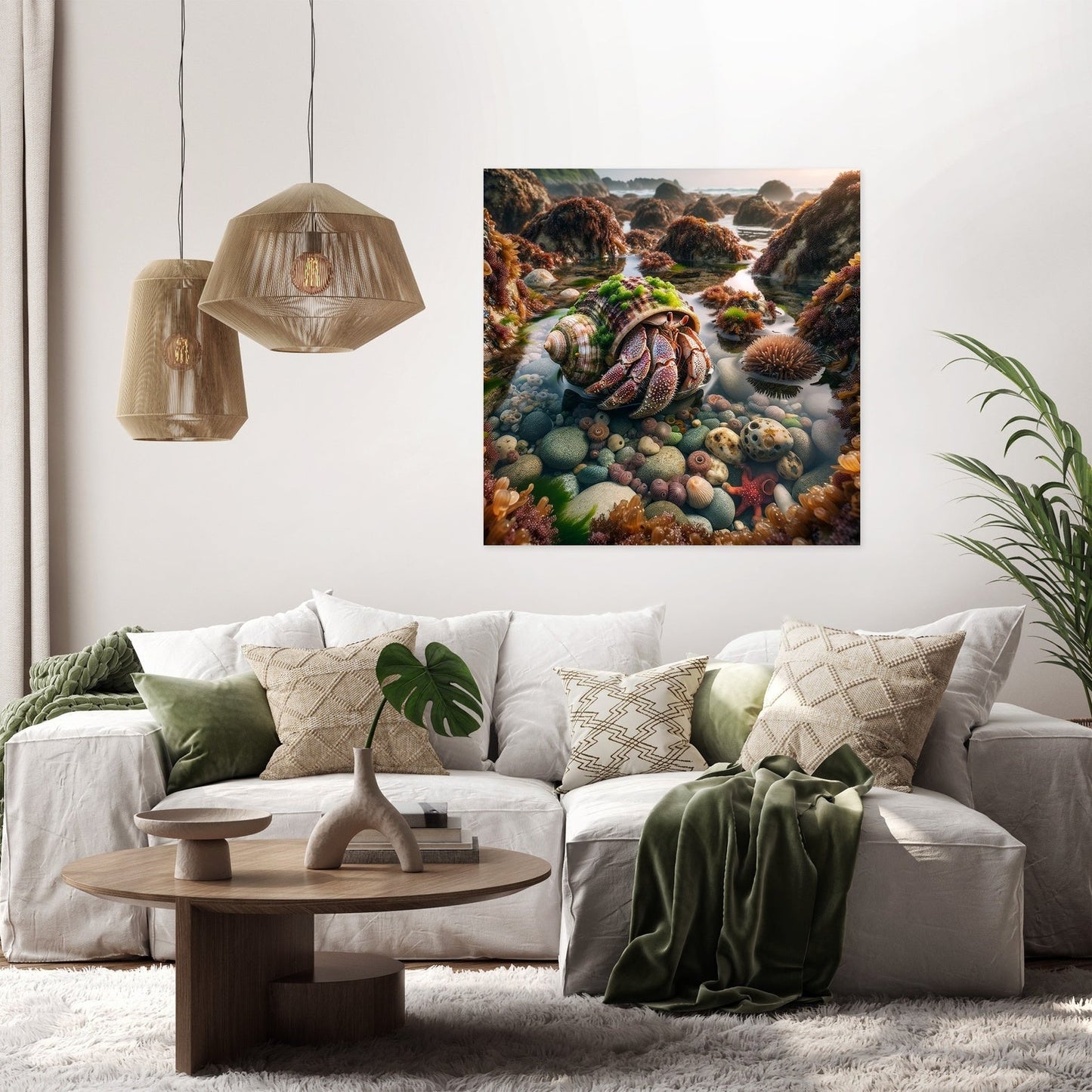 Tide Pool Hermit Crab Canvas