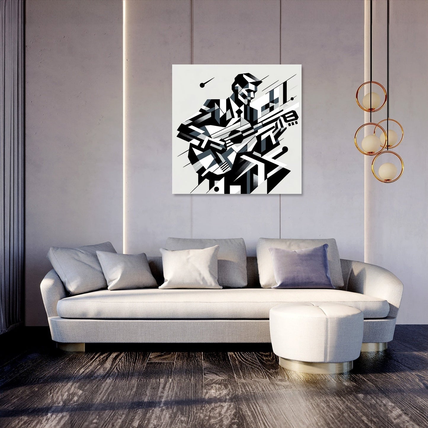 Cubist Melody Canvas