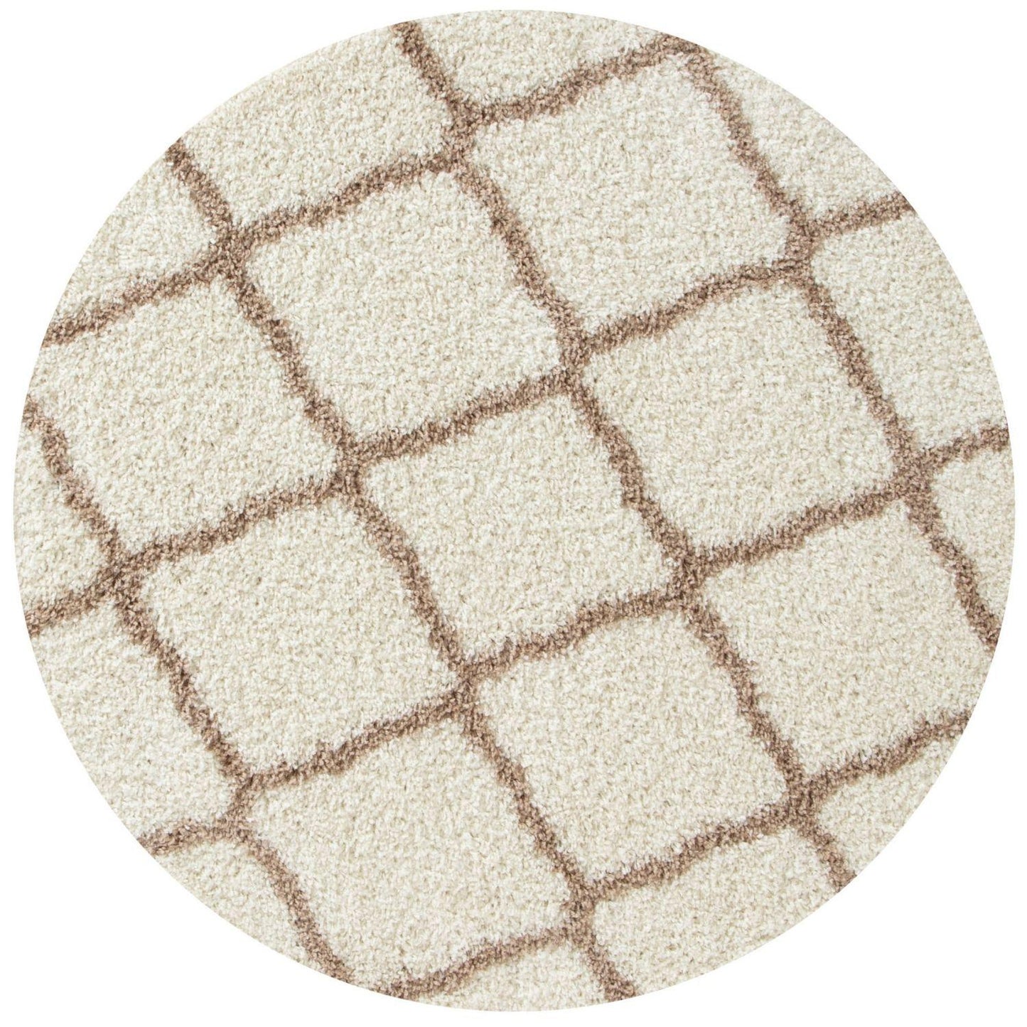 Moroccan Ivory Shaggy Rug | 730