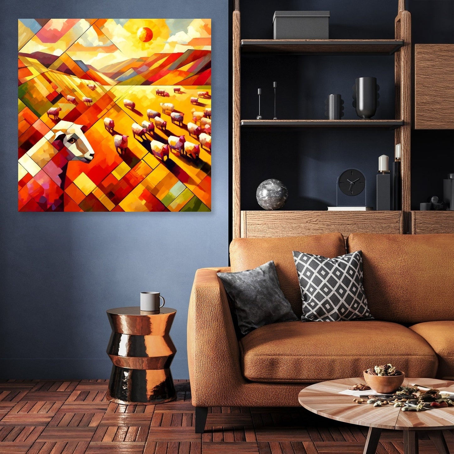 Midday Mosaic Sheep Canvas