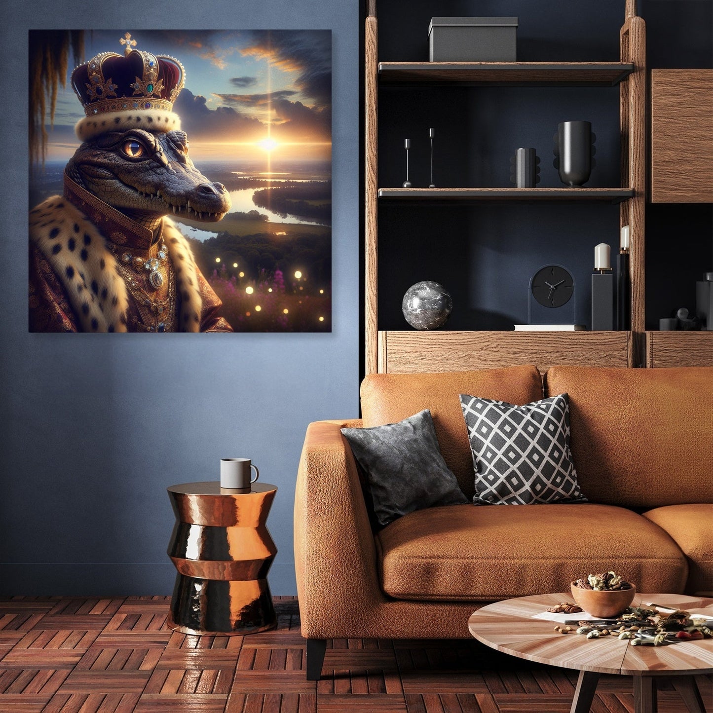 Crocodile Twilight Majesty Canvas