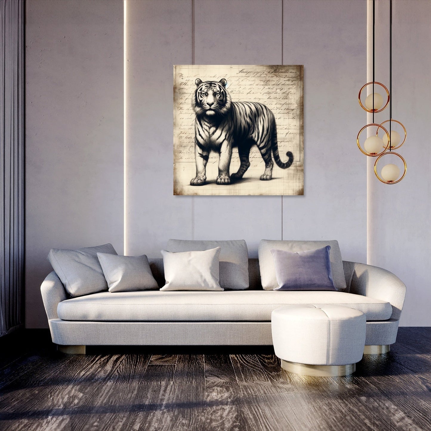 Vintage Tiger Study Canvas