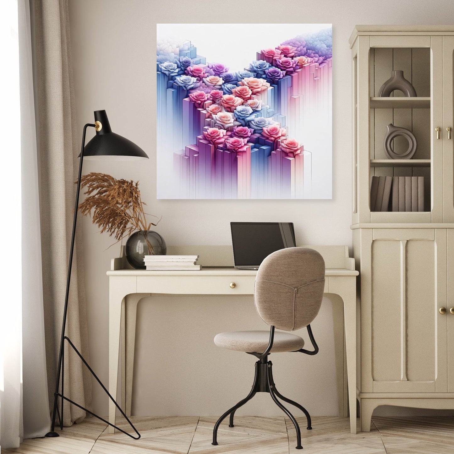 Modernism Rose Cascade Canvas