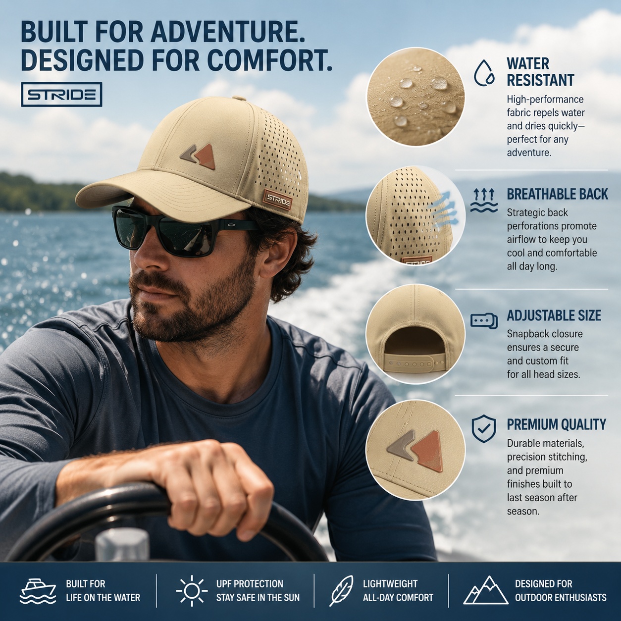 Water Resistant Running Cap - Breathable & Quick-Dry