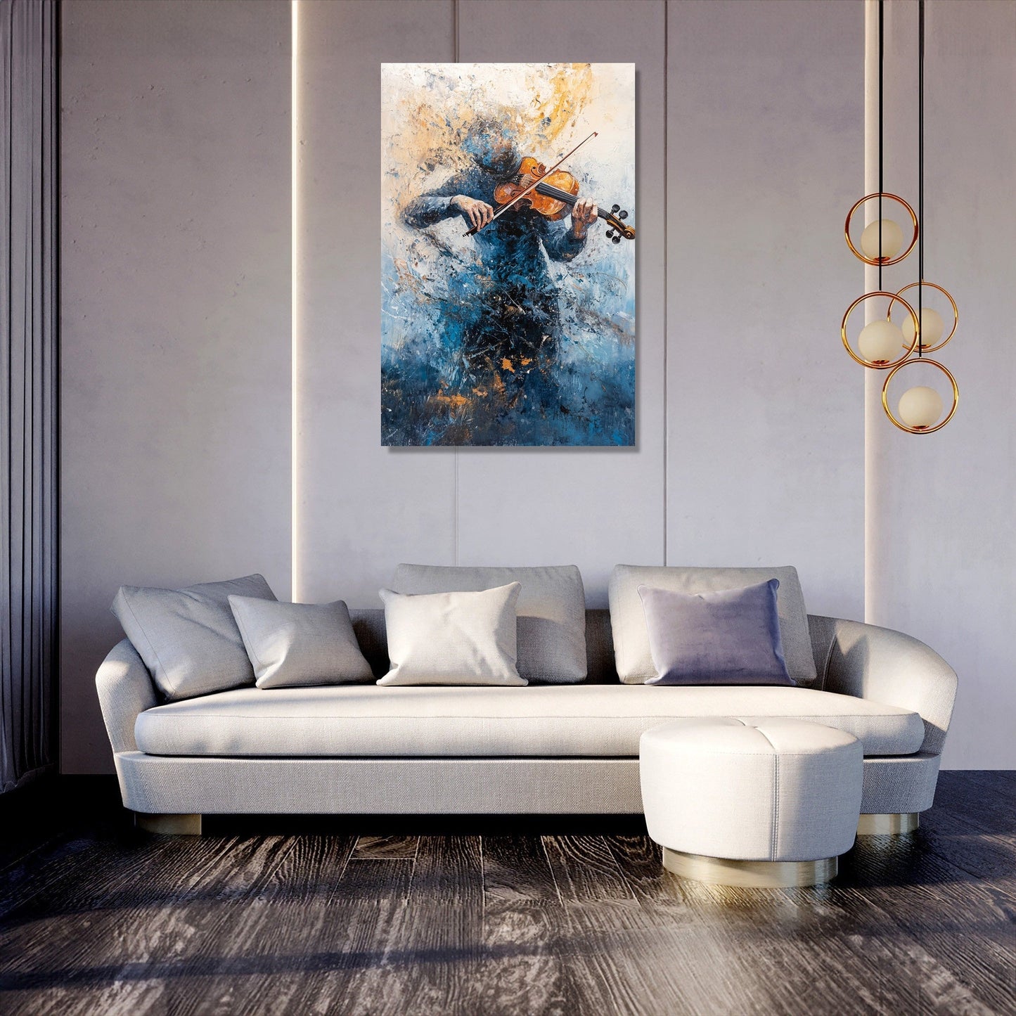 Violinist's Melody Chaos Canvas