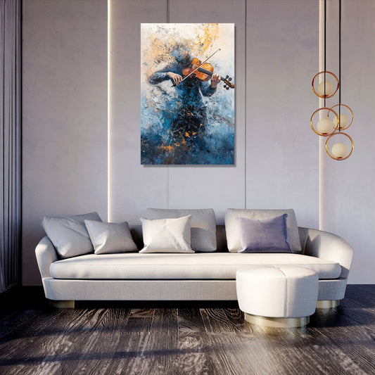 Violinist's Melody Chaos Canvas