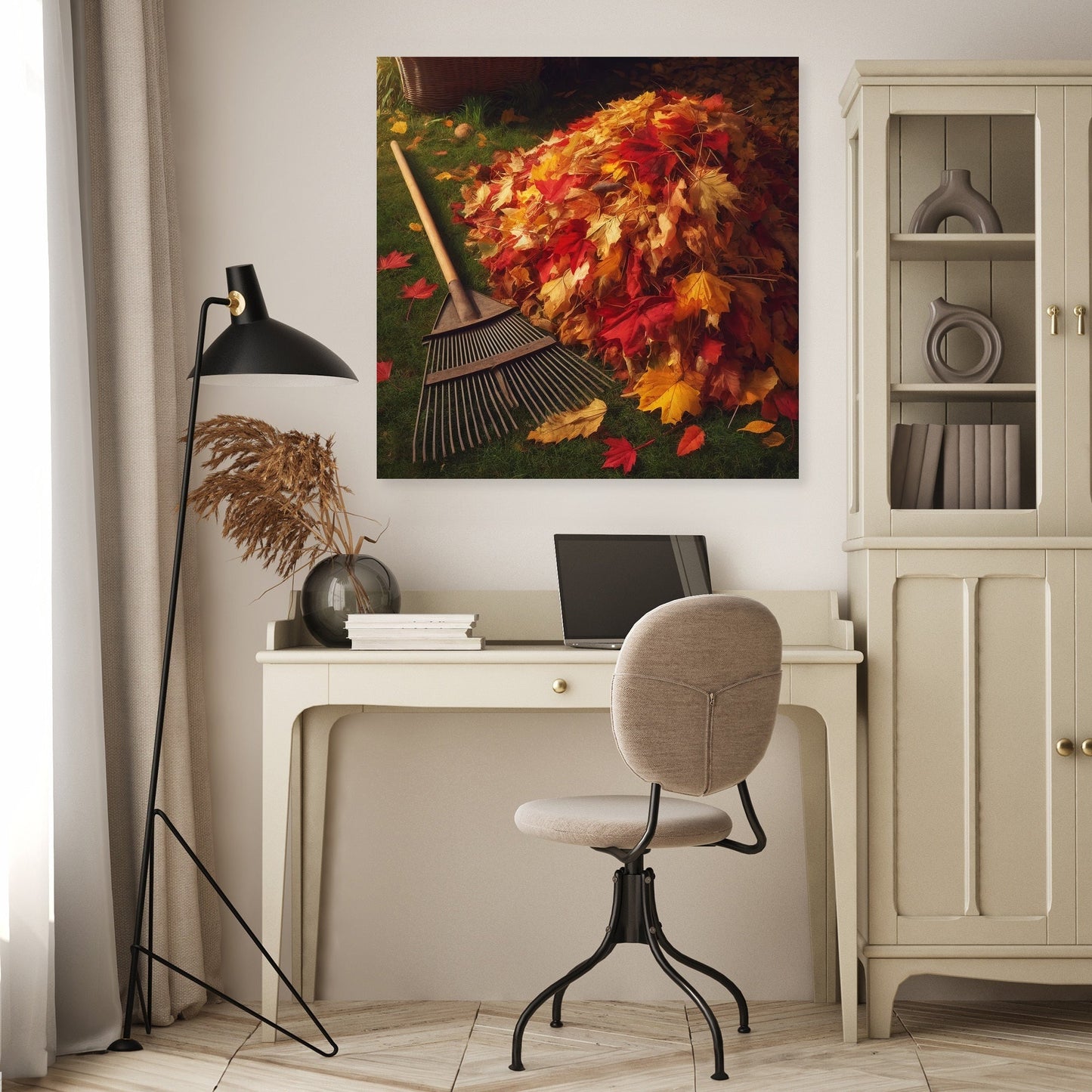 Autumn Yardwork Satisfaction Canvas