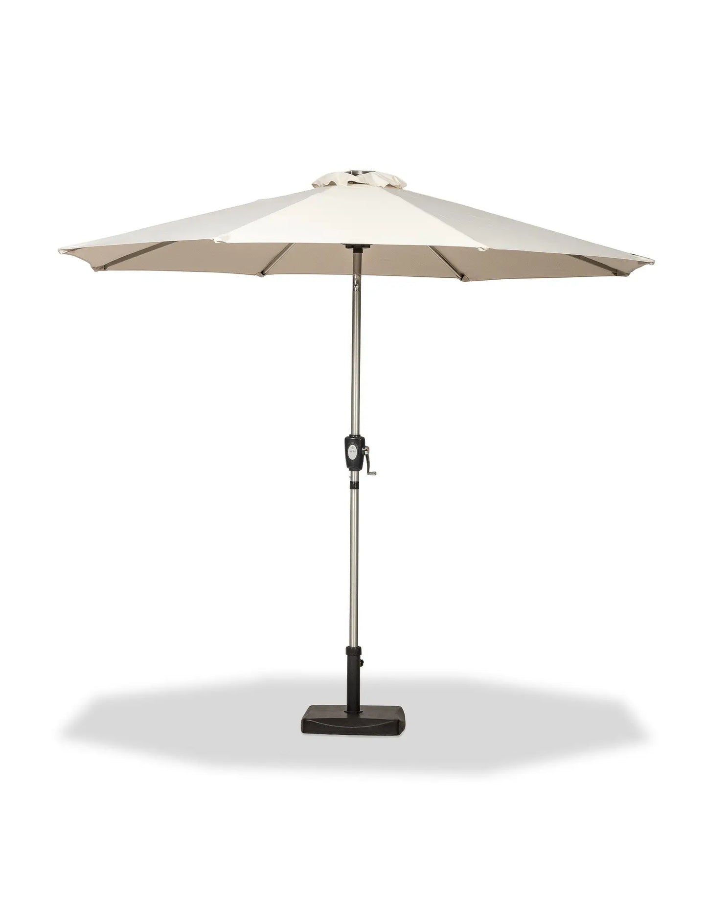 Crank and Tilt LED Strip Parasol - Ivory