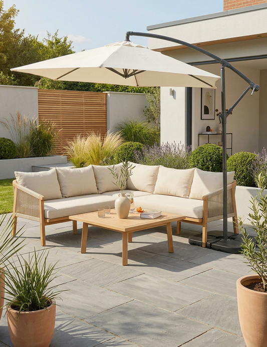 Standard 3M Ivory Cantilever Parasol