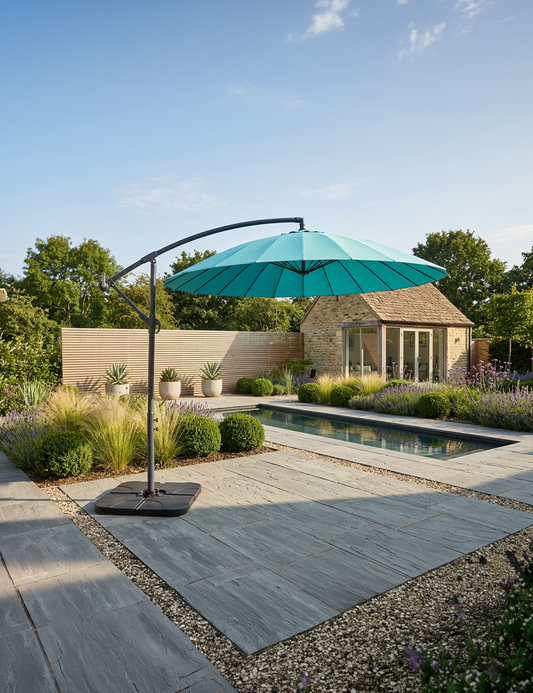 Shanghai Cantilever Parasol - Aqua