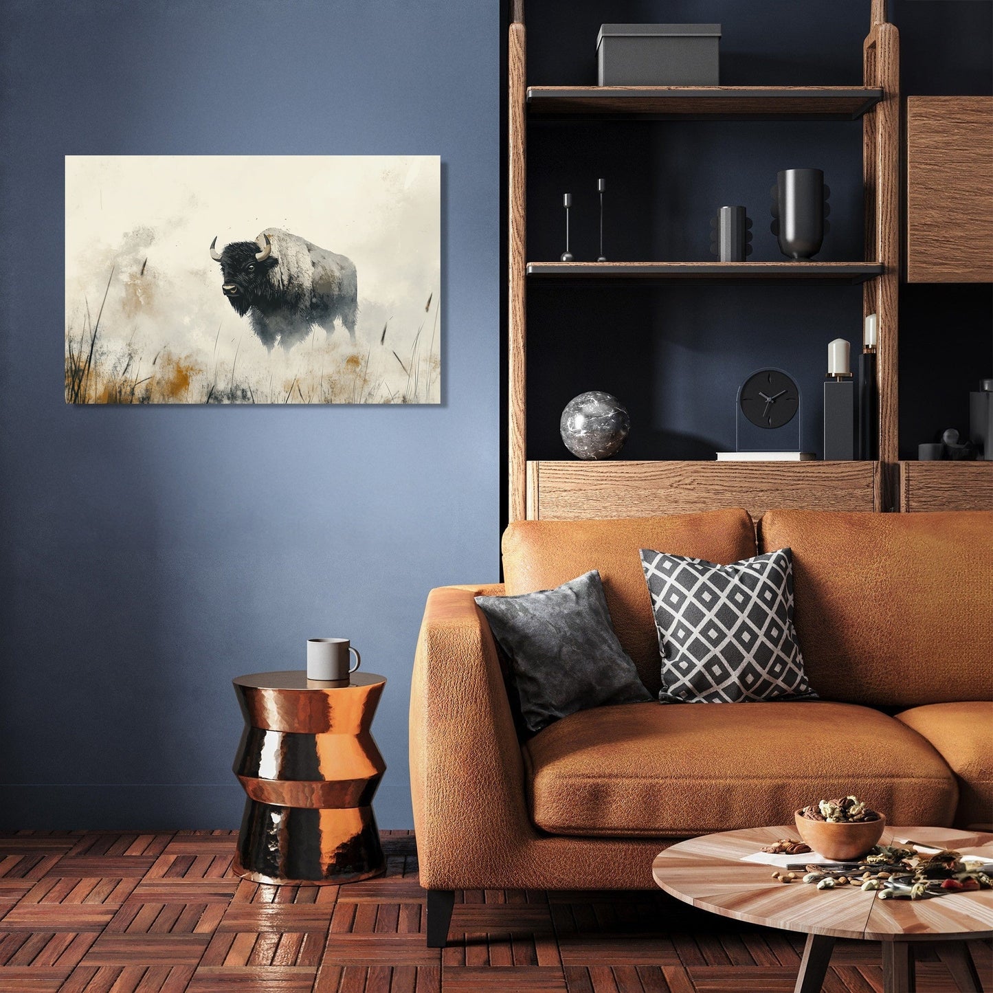 Misty Bison Canvas