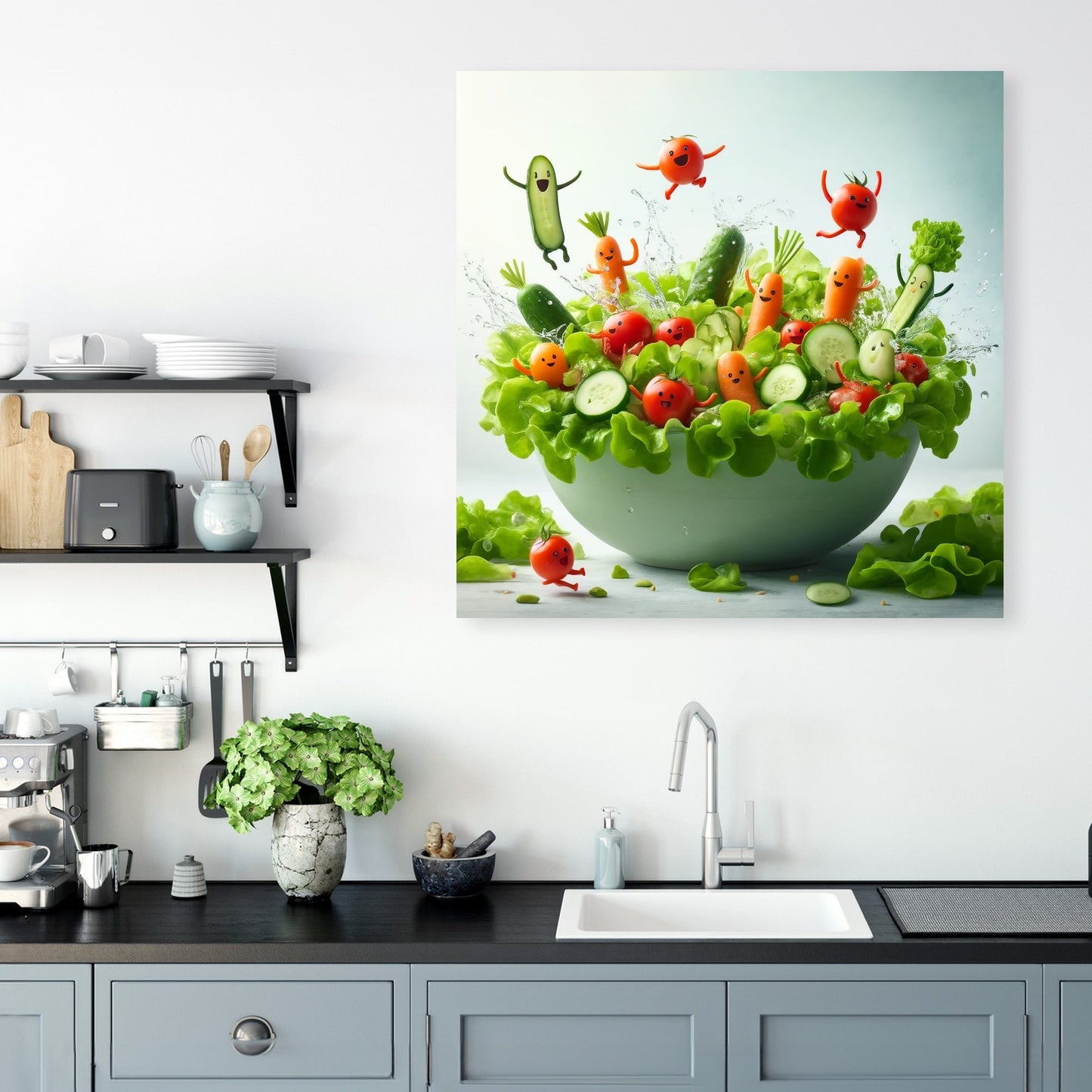 Salad Bowl Swim Party Canvas